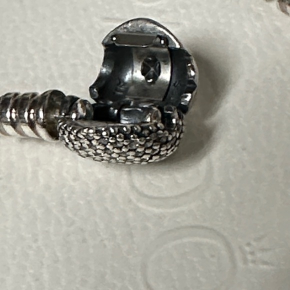 Pandora great shape moments sparkling crystal cz pave heart charm bracelet - Picture 5 of 6